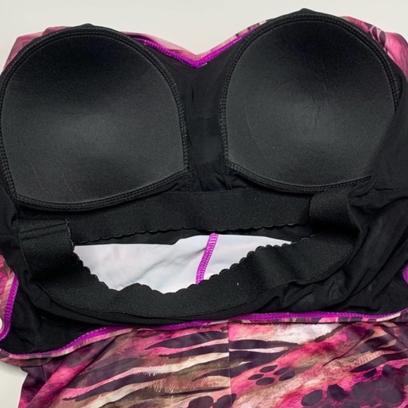 Swimsuits For All Pink & Brown Cyclone One Piece Swimsuit Plus Size 14 - Picture 5 of 9